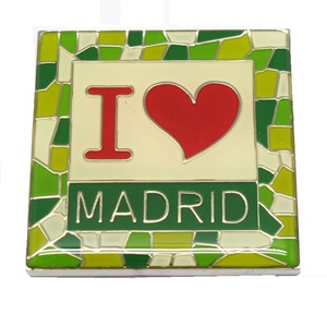 MAGNET I LOVE MADRID TRENCADIS ASSORTIT COLORS 5X5CM