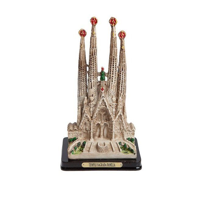MAQUETA TEMPLE SAGRADA FAMILIA MARRON 11CM
