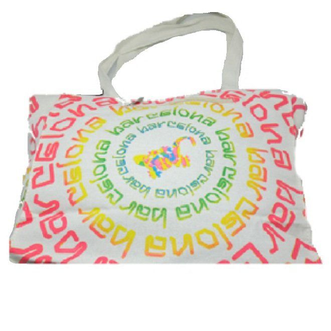 BOLSA ALGODON BCN CIRCULAR LAGARTO WHITE