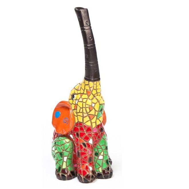 ELEFANTE ANILLERO MOSAICO 15 CM