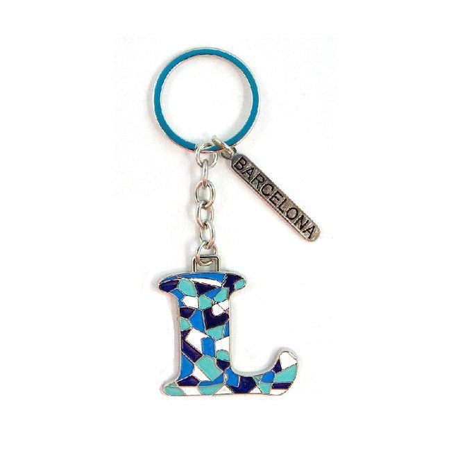LLAVERO LETRA L MOSAICO BARCELONA