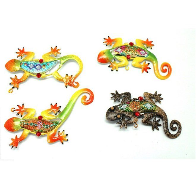 LAGARTO METALICO  SURTIDO PARA COLGAR 12X5.5CM