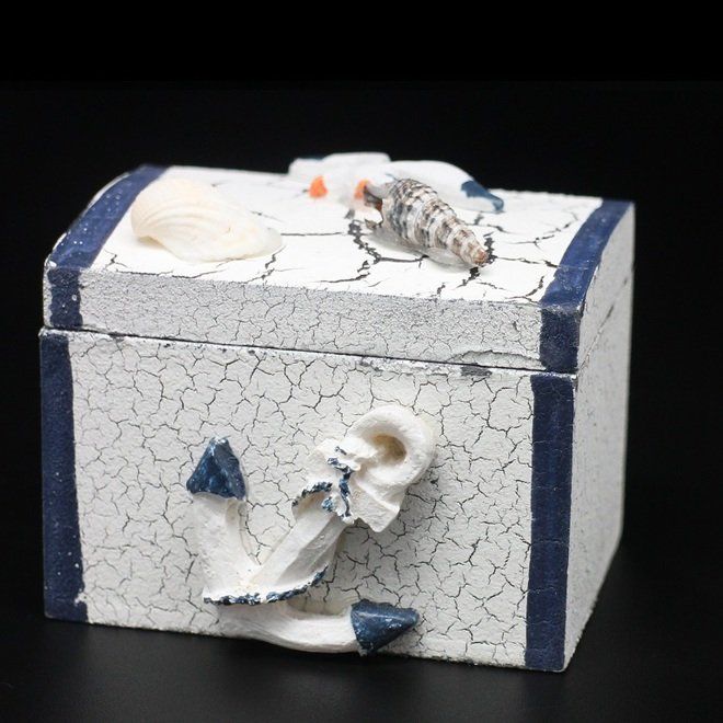 JOYERO MARINERO ENVEJECIDO COLORES 5X7.5X5.5CM