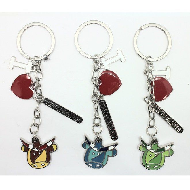 LLAVERO I LOVE TORO COSTA DAURADA SURTIDO COLORES