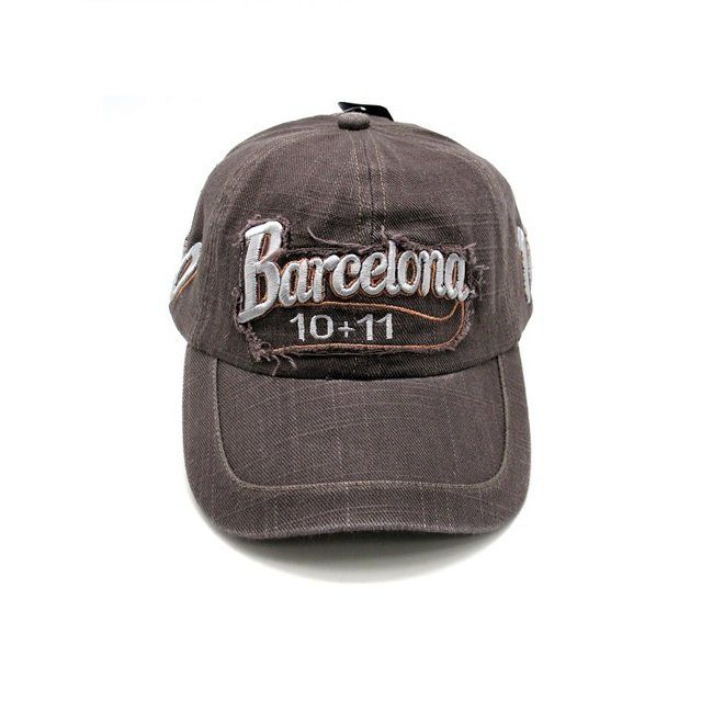 GORRA TEJANA BORDADO BARCELONA FRONTAL 10+11 BROWN
