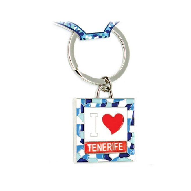 LLAVERO I LOVE TENERIFE MOSAICO SURTIDO COLORES