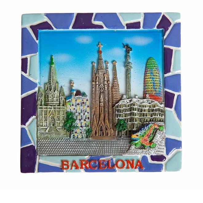 IMAN CUADRADO BORDE MOSAICO BARCELONA 7CM