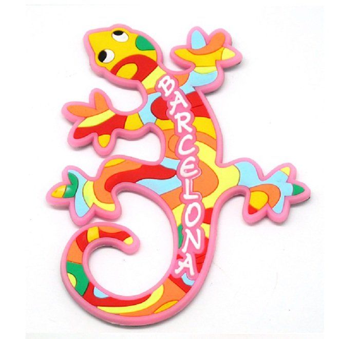 IMAN PVC LAGARTO COLORES VERTICAL BARCELONA 11CM