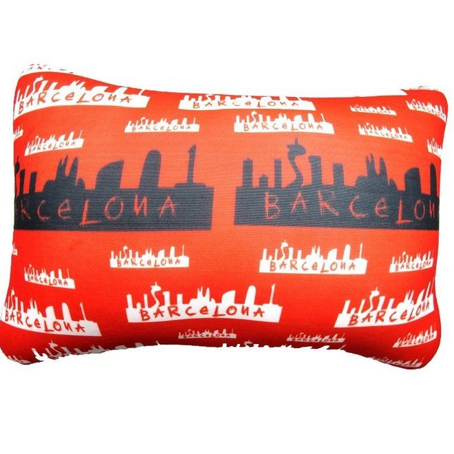 COJIN SYLINE BARCELONA 30X2013CM ROJO O NEGRO