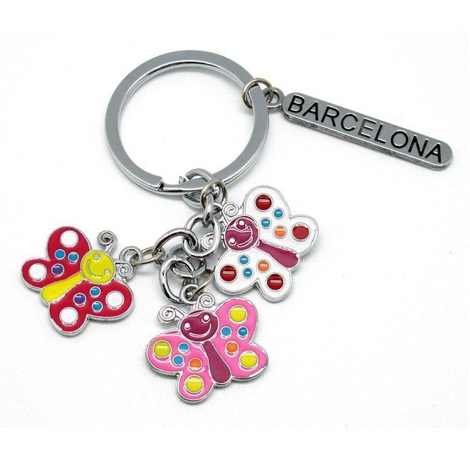 LLAVERO 3 MARIPOSAS BARCELONA