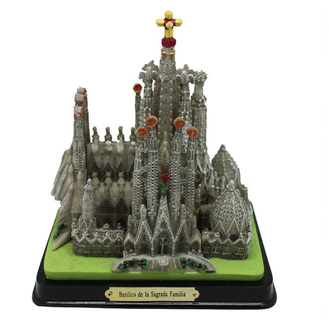 MAQUETA BASILICA SAGRADA FAMILIA GRIS 15CM
