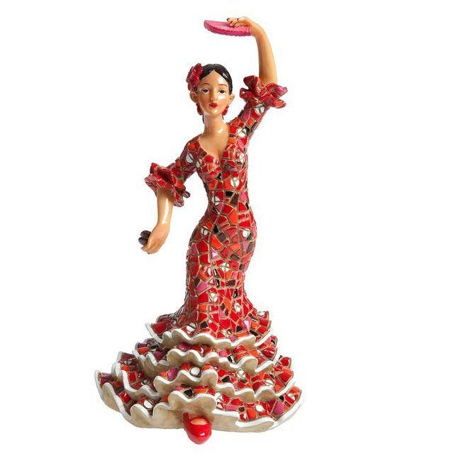 FLAMENCA MOSAICO 18 CM ROJA