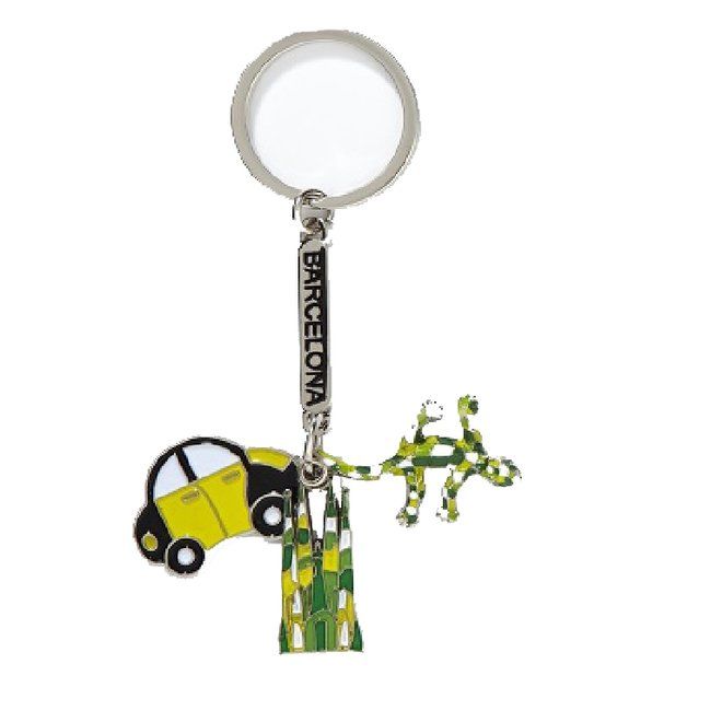 LLAVERO PLACA TAXI SGD FAMILIA LAGARTO, SURTIDO COLORES