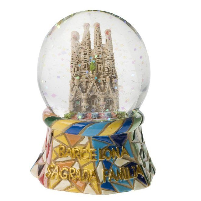 BOLA DE AGUA SAGRADA FAMILIA BASE EXAGONAL 5CM DIAM