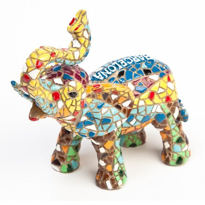 ELEFANTE MOSAICO BARCELONA 9CM