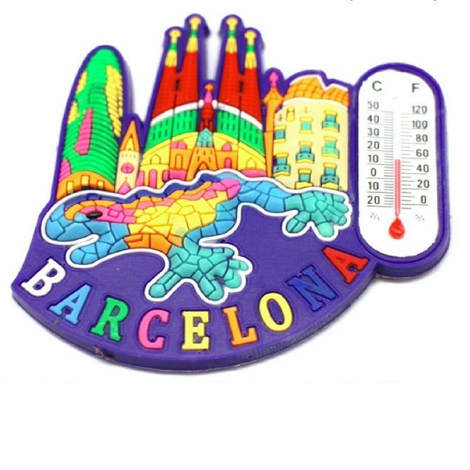 IMAN PVC OVALADO CON TERMOMETRO BARCELONA 8CM