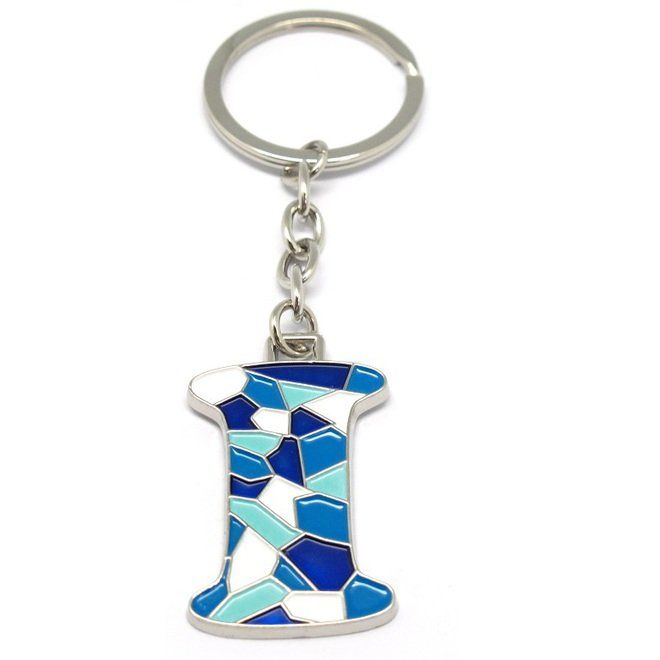 LLAVERO LETRA I MOSAICO, SURTIDO DE COLORES