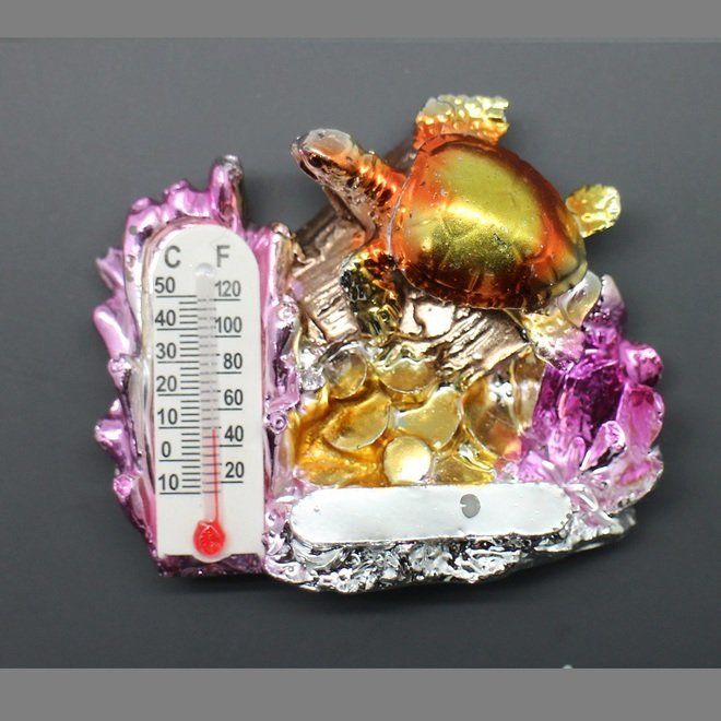 IMAN RAINBROWN TORTUGA CORAL TERMOMETRO 5X4CM