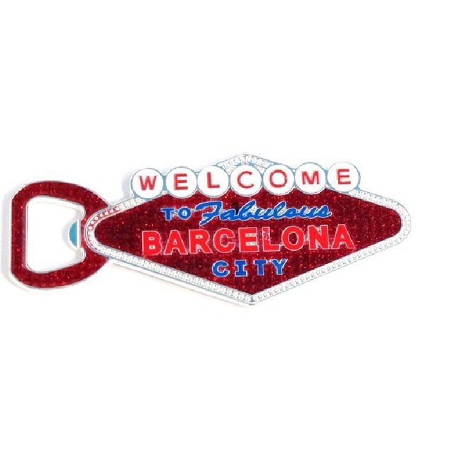 IMAN ABRIDOR METALICO WELCOME BARCELONA 12.5 CM SURTIDO COLORES