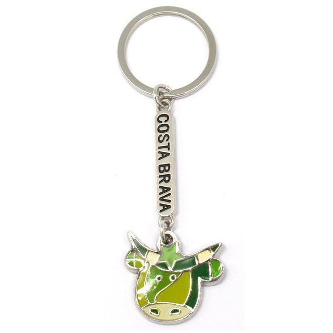 LLAVERO COSTA BRAVA CABEZA TORO METALICO SURTIDO COLORES