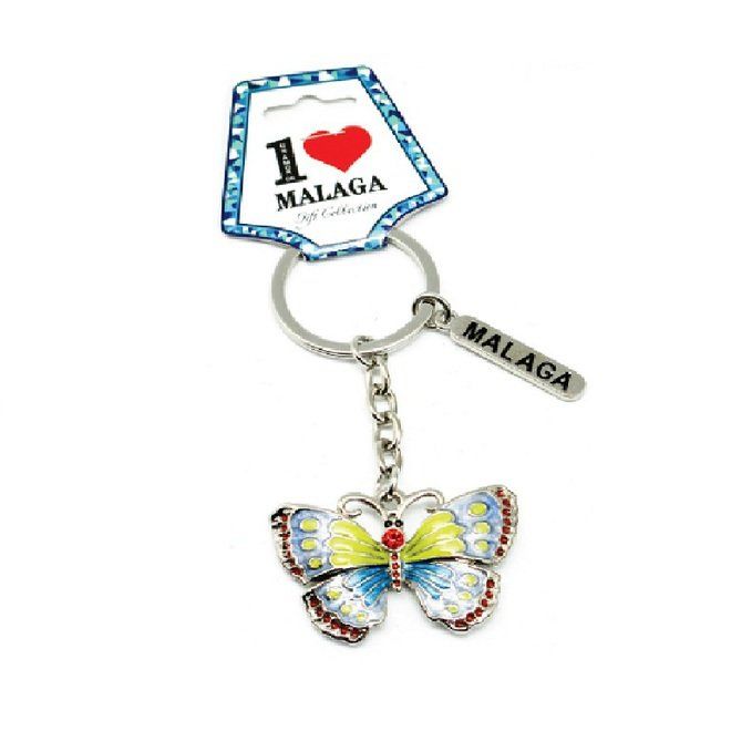 LLAVERO MARIPOSA PLACA MALAGA