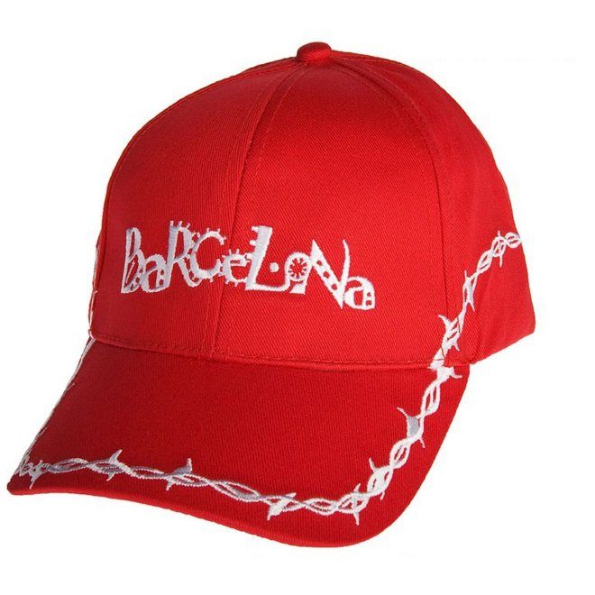 GORRA ALGODON BORDADO CENEFA BARCELONA ROJA
