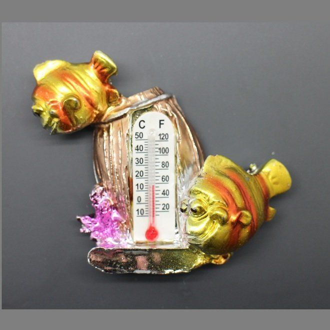 IMAN RAINBROWN PECES PAYASO TERMOMETRO 5.5X5.5CM